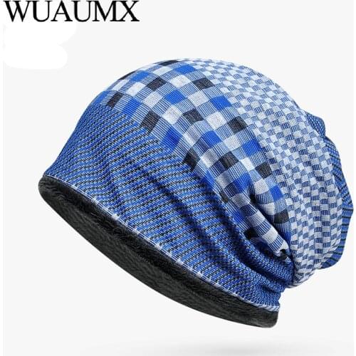 Wuaumx Autumn Winter Hat Women Ring Scarf Plus Velvet Neck Warm Beanies Hat Turban Hats Thick Beanies Cap For Female Bonnet