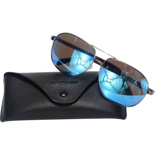 SHINU Brand Sunglasses Women Men New Metal Frame With Wood Temple Polarized Lens With logo And Case 1571