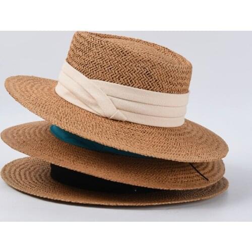 Summer Celebrity style Women Wide Brim Straw Hat Fashion Chapeau Lady Sun Hats Boater Wheat Panama Elegant Beach Hats Caps