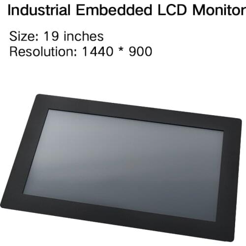 19 Inch Display LCD Screen Monitor 1440 HDMI VGA DVI TV interface Not Touch Screen Buckles Mounting