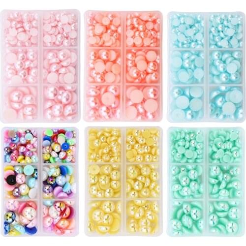 25g/box ABS Acrylic Beads Pearls Mixed Size Semi-circular Pearl,DIY Handmade Clothing Accessories Jewelry Making полубусины