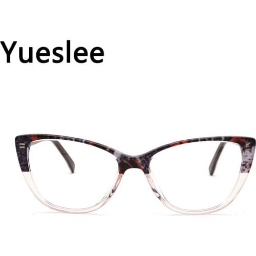49798 acetate Retro cat eye Glasses Frame Men Women Optical Fashion Computer EyeGlasses