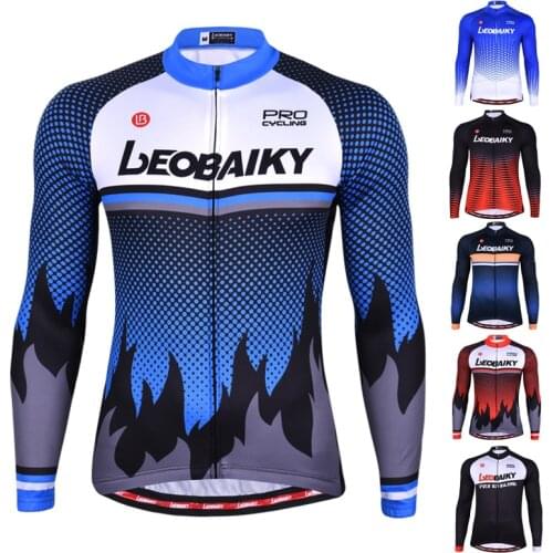 Quick-Dry Pro Team Cycling Tops Summer Long Sleeve Racing Mtb Clothing Bicycle Jersey Mountain Bike Shirt Men Sportswear