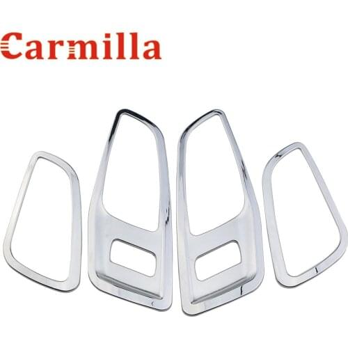 Carmilla Car Inner Door Handle Cover Frame ABS Chrome Sequins Interior Refit Sticker for Ford Kuga 2013 2014 2015 2016 2017