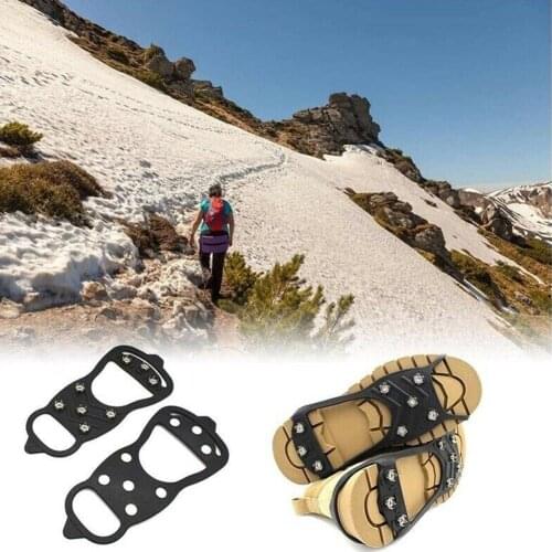 Professional Rock Climbing Crampons 8-tooth Non-slip Hiking Shoes Spikes Travel Ice And Skate Shoe Covers