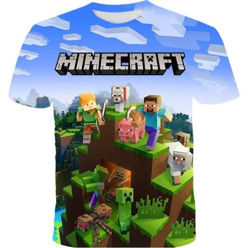 3D Printing My World Childrens T-shirt, Short Sleeve T-shirt, Top Childrens Game T-Shirt, Kawaii T-Shirt, My World T-shirt
