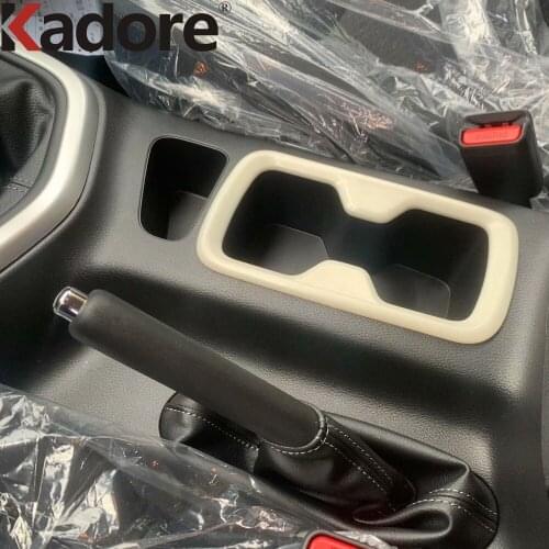 For Nissan Navara NP300 ST 2014 2015 2016 2017 2018 2019 Carbon Fiber Front Water Cup Holder Cover Trim Car Interior Accessories