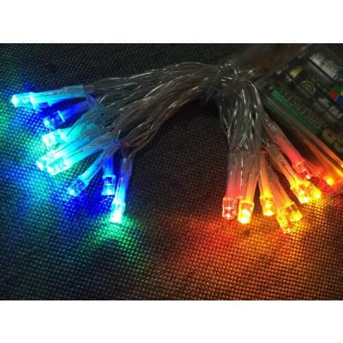 10pcs 2M 20LED Battery operated String Fairy light Christmas Party wedding Garden Yard Xmas floral vase decor 6 colors optional