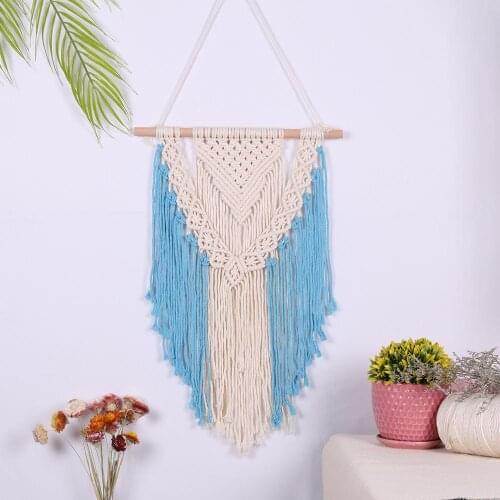 Macrame Tapestry Wall Hanging Decorations Living Room Bed Bedroom Bohemian Geometric Chic Handicrafts Tassel Woven Wall Tapestry