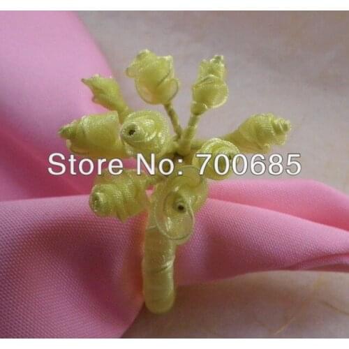 Napkin ring silk rose, napkin holder