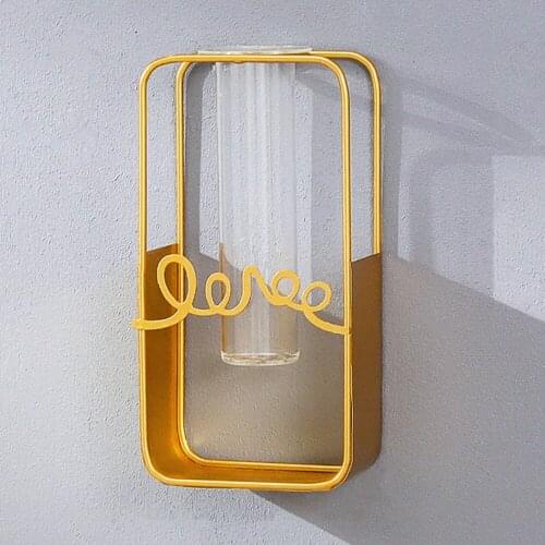 With Metal Stands Set Tall Plant Vase Flower Vases Spreading Station Home Kitchen Desktop Decoration Office Hydroponic Container