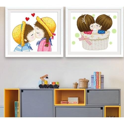 Cross stitch 11CT printing kit student DIY handmade kids room decoration suitable for cross stitch beginners
