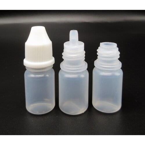 Eye drops plastic squeeze bottle,screw bottle cap,PE material ,translucent dropper bottle 3ml 10pcs/free shipping