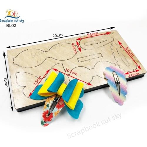Fits 9 CM Hairpin Sleeves And Bows BL02 Muyu Wooden Mold Scrapbook Cutting Dies Suitable For Market General Machines