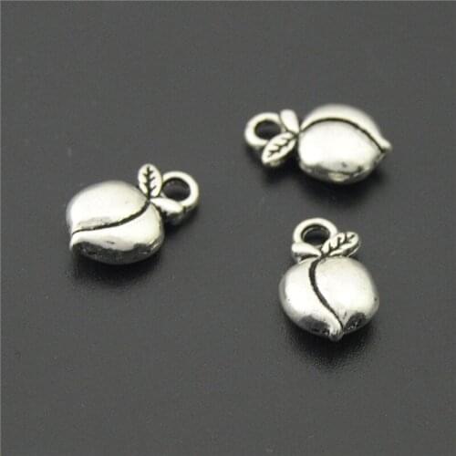 10PCS Cute Peach Charms Fruit Bracelet Pendant DIY Jewelry Findings A2193