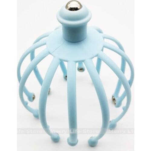 Portable Head Relax Massager 12-claw Rotatable Steel Balls Handheld Head Scalp Massager for Stress Relax Health Care Beauty Tool