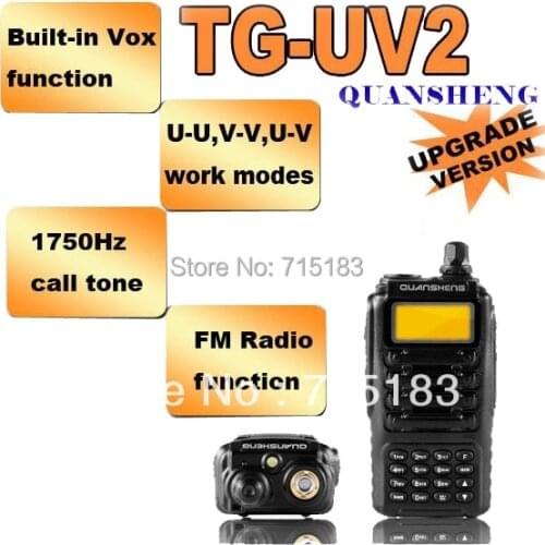 QuanSheng TG-UV2 Dual Band Dual Standby Dual Display Portable Two Way Radio for security,hotel,Quansheng tg uv2 walkie talkie