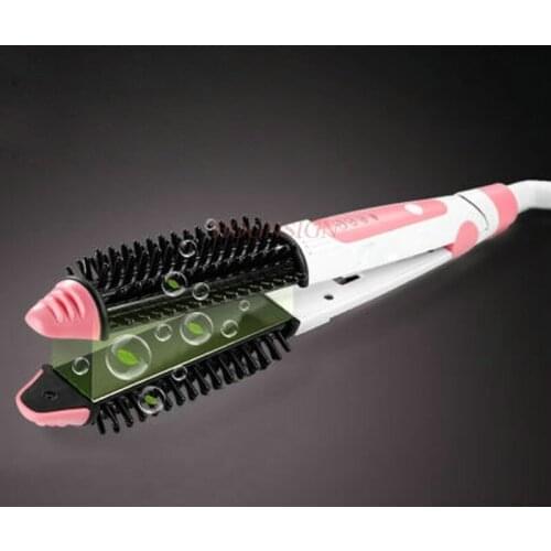 Hair Rolls Plywood Straight Hair Curly Hair Dual-use Buckle Mini Rod Electric Coil Comb Straight Plate Curler Small Sale