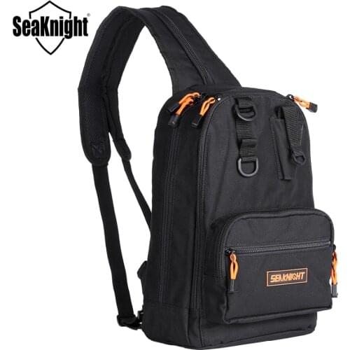 SeaKnight SK005 Fishing Bag 1000D Nylon Single Double Adjustable Shoulder Strap Outdoor Breathable Backpack Multifunction Tackle