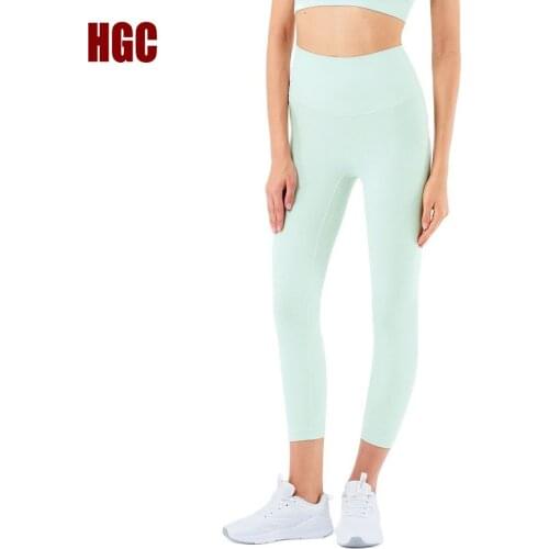 Workout Yoga Pants Women Naked Feel High Waist NO Front Seam Sport Leggings Fitness Elastic Squat Proof Workout Slim GYM Tights