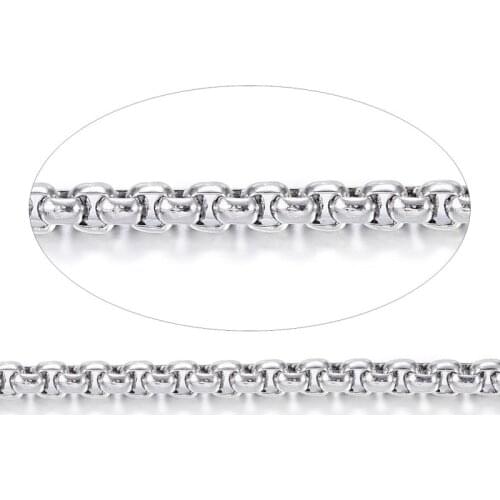10m/roll 2x2x1mm Soldered 304 Stainless Steel Venetian Chains Box Chains Square for Jewelry Making DIY Bracelet Necklace