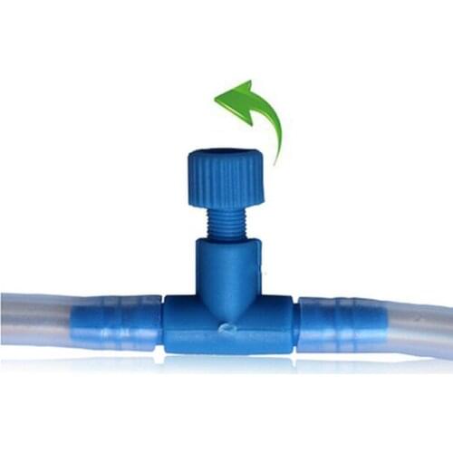 10pcs/lot Blue Plastic T shape Aquarium Air Pump Control Valves Fish Tank Oxygen Pump Air Flow Adjustable Regulator Valve