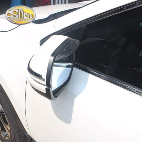 2PCS For Honda HR-V Vezel 2014 - 2018 Car Rearview Mirror Eyebrow Cover Stickers Rain-proof Decoration Accessories Car-styling