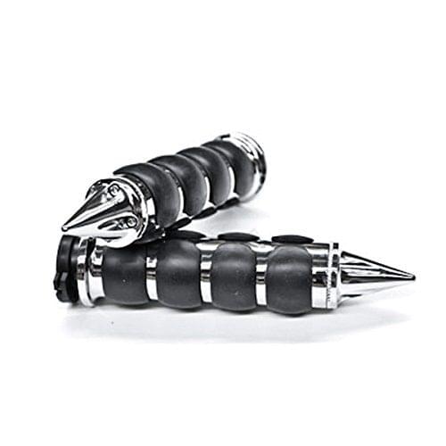 25mm Manopole Moto 1" Motorcycle Chrome Handlebar Motorbike Hand Grips Fit to Harley Davidson up to 2007 Billet Aluminum & PVC