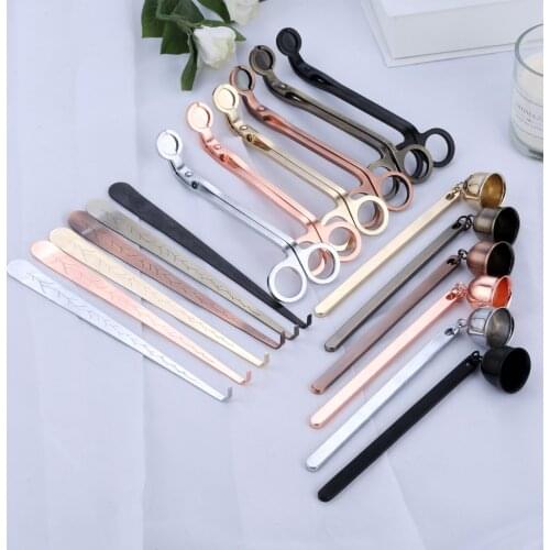 3pcs/set Candle Care Kit Candle Extinguisher Candle Scissors Candle Bells Candle Cover Home Decoration Candle Repair Tool Kit