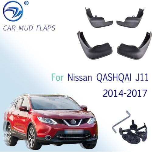 4PCS / set car styling Splash Guard Mud Guards Mud Flaps MudGuards Fit For 14-17 Nissan QASHQAI J11 Defensa