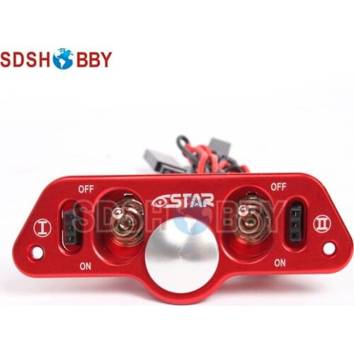 6STARHOBBY Heavy Duty Metal Dual Power Switch with Fuel Dot for RC Airplane (upgraded from ST1007)