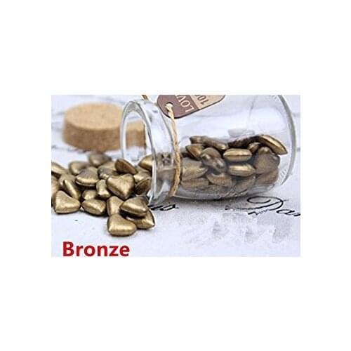 MDLG Vintage 90pcs Bronze Heart Shape Bottled Glass for Wax Seal Sealing Stamp Wedding Invitations Adhesive Wax Sticks Beads
