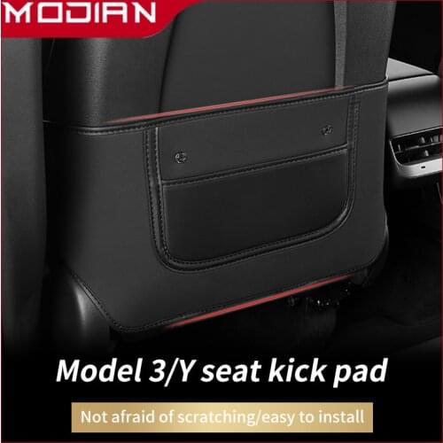 Car anti-skid pad seat back protection is used for Tesla 2017 2019 2021 Model 3 seat storage bag to prevent dirt and water