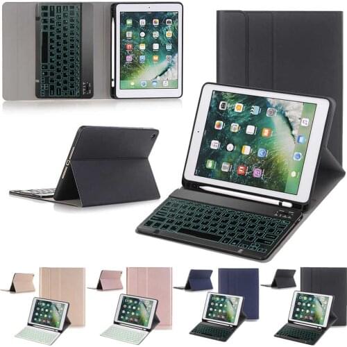 Backlight Wireless Keyboard Cover For iPad 10.2 inch 2019 Case PU Leather Flip Stand Cover For iPad 7th Generation Keyboard Case