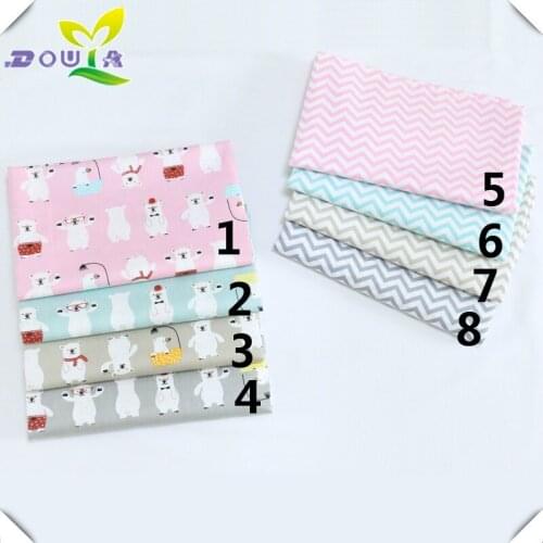 Baby pure cotton fabric handmade DIY sheet quilt cloth whole cotton twill print Cartoon Bear bag quilt cover fabric