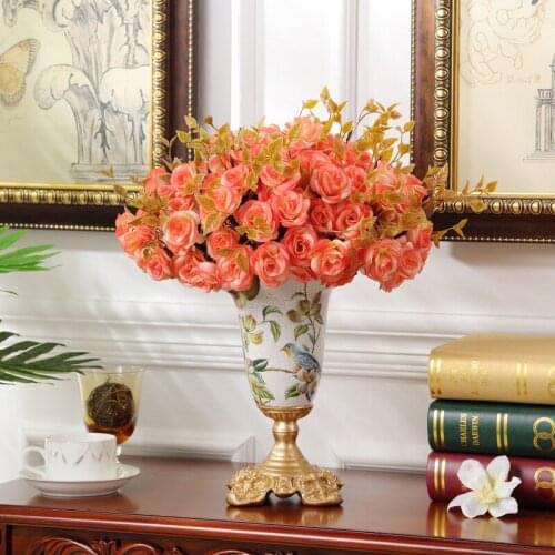 European Ceramic Vase vintage wine cabinet decoration home creative TV cabinet flower arrangement modern American living room de