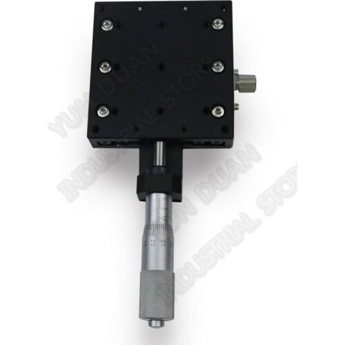 FineTuning Platform X Axis 80*80mm Manual Displacement Trimming Cross Roller Guide Way Linear Stage Sliding Table High precision