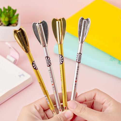 2pcs Creative Imitation Metal Darts Gel Pen Novelty Stationery Student Office Supply Bullet Journal School Accessories