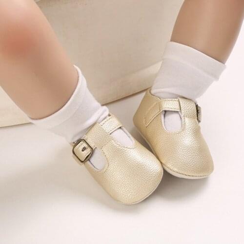 Soft PU Leather Baby Princess Shoes Newborn Girls Shoes Rubber Sole Prewalker Non-slip Hollow Summer First Walkers