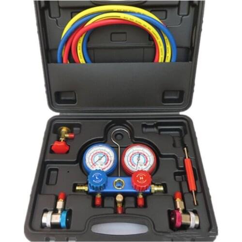 Air Conditioning Refrigerant Pressure Gauge Group R12 R22 R134a R404a 410a Car Air Conditioning Repair Fluorine Filling Tool