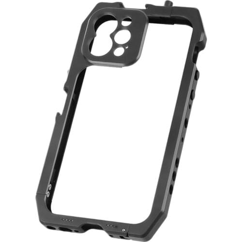 Phone Cage,Smartphone Video Rig Mobile Cage for iPhone 12/ 12 Pro Phone Cage with Cold Shoe and 1/4 Thread Holes