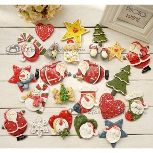 Creative Santa Claus Cuckoo Clock Stars Snowflake Love Three-dimensional Resin Refrigerator Magnet