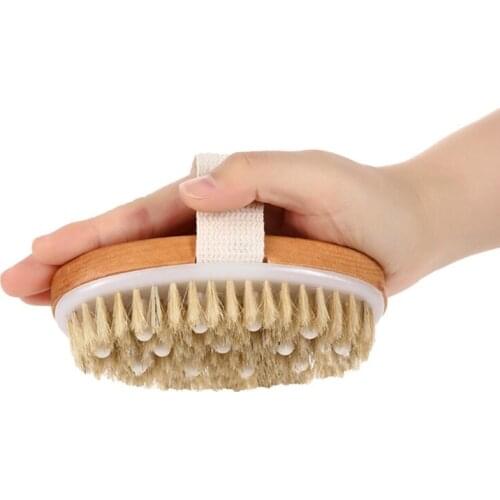 Bathing Brush Shower Brushes SPA Exfoliating Bath Body Brush Soft Bristle Wooden Handle for Wet or Dry Brushing