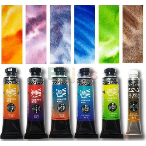 Super Vision Layered Watercolor Pigment, Water Color Paint, Aquarel Watercolors Art Suppliers,Travel Portable,15ml Single Pipe