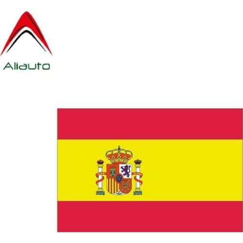 Aliauto Fashion Car Sticker Spain Flag Accessories Vinyl Decal Cover Scratches for Golf 6 Harman Kardon Honda Crv,12cm*8cm