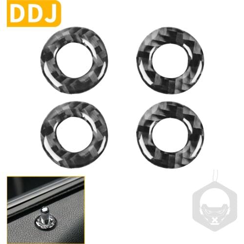 For Dodge Charger Carbon Fiber Interior Stickers Door Lock Frame Ring Tuning Trim Sticker Car Accessories 2011-2014 LD SXT SRT8