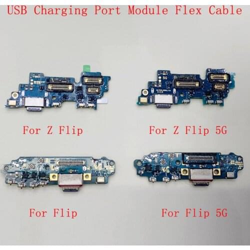 Original USB Charging Port Module Connector Port Flex Cable For Samsung Flip 5G F900 F907 Z Flip 5G F700 F707 Replacement