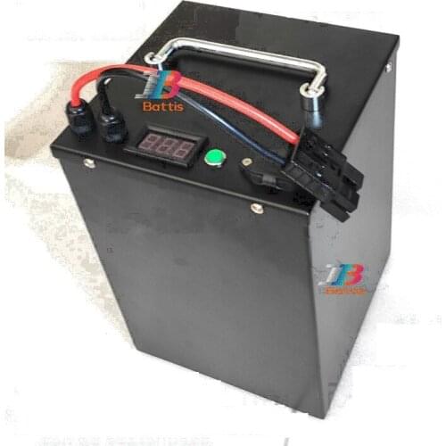 Steel shell 60v 50Ah 2000W Lithium battery dc-dc 60v 3000w inverter RV limo EV Golf cart tricycles solar energy +67.2v charger