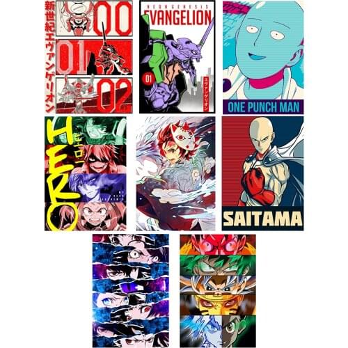 Popular My Hero Academia Patch for clothes Anime Eyes printing for clothes Flex fusible transfer thermo-stickers for children