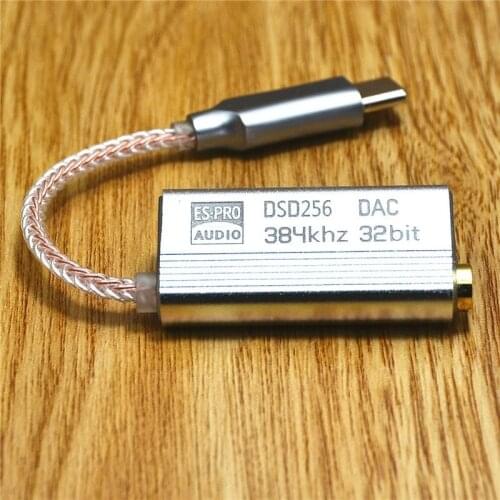Type-C to 3.5mm Headphone Amplifier amp cable DAC 32bit Adapter Audio USB for ipad Android PC HiFi Cable Adapter DSD256